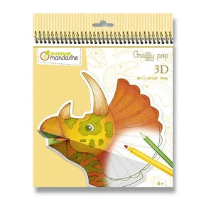Avenue Mandarine Graffy Pop Mandala 3D-Dinosaurier-Malvorlagen